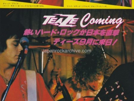 Teaze 1978 08 Japanese music press cutting clipping - photo feature Sale