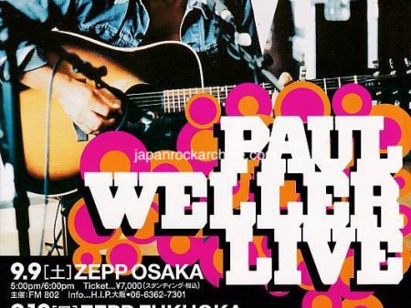 Paul Weller 2000 Japan tour concert gig flyer handbill For Discount