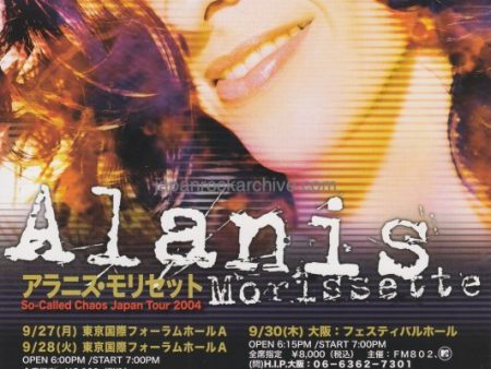 Alanis Morissette 2004 Japan tour concert gig flyer handbill Online Sale