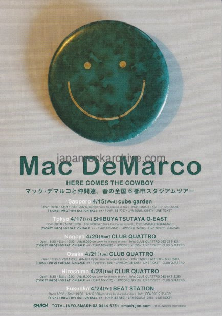 Mac Demarco 2020 Japan tour concert gig flyer handbill Online