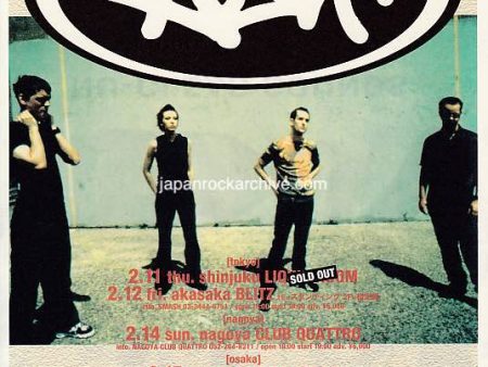 Ash 1999 Japan tour concert gig flyer handbill Sale