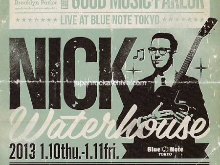 Nick Waterhouse 2013 Japan tour concert gig flyer handbill For Sale