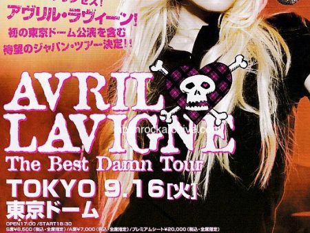 Avril Lavigne 2008 Japan tour concert gig flyer handbill Online now