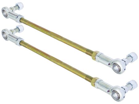 RockJock Adjustable Sway Bar End Link Kit 14in Long Rods w  Heims and Jam Nuts pair For Cheap