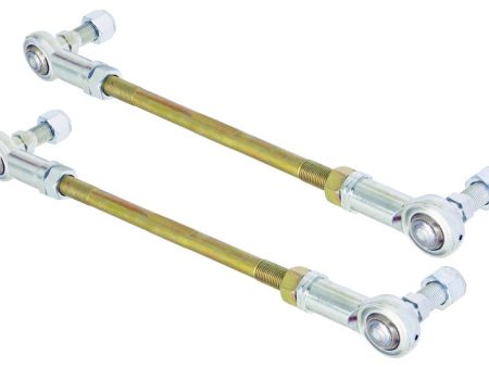 RockJock Adjustable Sway Bar End Link Kit 10 1 2in Long Rods w  Heims and Jam Nuts pair Hot on Sale