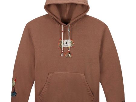 Travis Scott x Jordan Flight Graphic Hoodie Archaeo Brown Supply