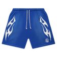 Hellstar Studios Flame Shorts Blue Cheap