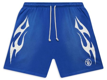 Hellstar Studios Flame Shorts Blue Cheap