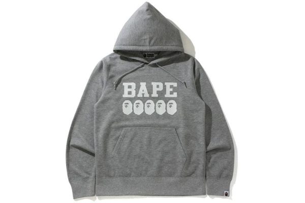 Bape Go Skate Summer Pullover Hoodie Grey Fashion