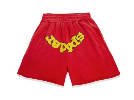 Sp5der OG Logo Sweatshort Red Fashion