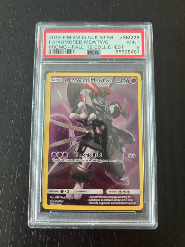 2019 P.M.SM Black Star Full Art Armored Mewtwo | Promo Fall 2019 Collector s Chest #SM228 - PSA 9 MINT For Discount