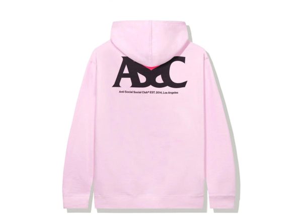 Anti Social Social Club Negative Space Hoodie Pink Cheap