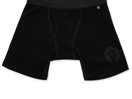 Chrome Hearts Horseshoe Long Boxer Brief Shorts Black Supply