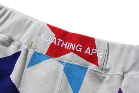 Bape Sta Pattern Wide Fit Sweat Shorts Multicolor Sale