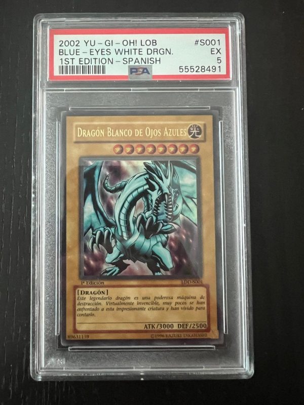 2002 Yu-Gi-Oh! LOB Blue Eyes White Dragon Spanish | 1st Edition #S001 - PSA 5 (LOB-001) Sale