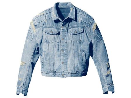 Yeezy Gap Engineered by Balenciaga Padded Denim Jacket Blue on Sale