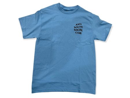 Anti Social Social Club Logo Tee Baby Blue   Black Online Sale