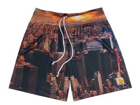 Bravest Studios Skyline Shorts Orange on Sale