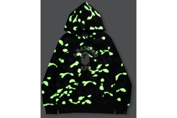 A Bathing Ape BAPE City Camo Pullover Hoodie Glow Black Discount