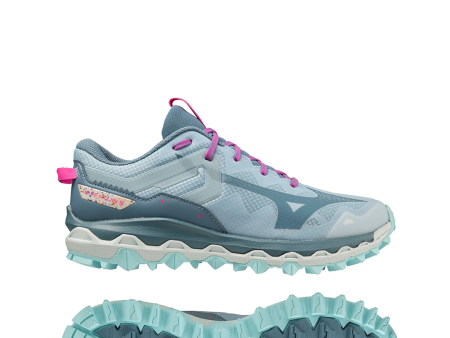 Mizuno Wave Mujin 9 Womens - Forget-Me- Not Nimbus Cloud Neon Pink Hot on Sale