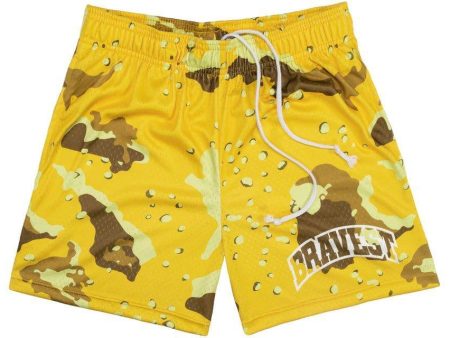 Bravest Studios Camo Shorts Yellow For Discount