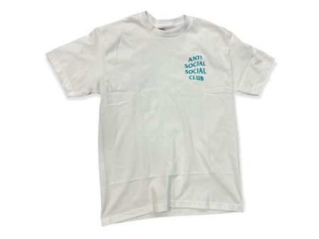 Anti Social Social Club Logo Tee White   Teal For Sale