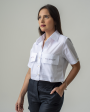 Mini Shirt Blanca Beige Fashion