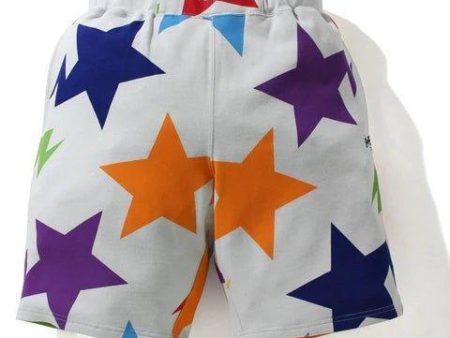 Bape Sta Pattern Wide Fit Sweat Shorts Multicolor Sale