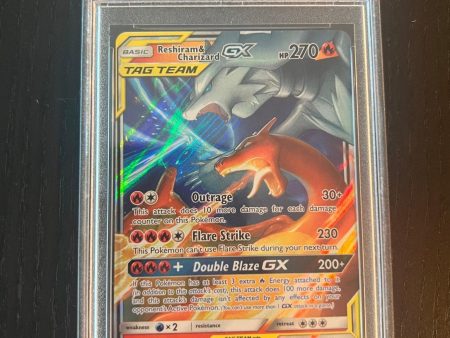 2019 Pokemon Sun & Moon Reshiram & Charizard GX | Unbroken Bonds #20 - PSA 8 Near Mint - Mint Online now