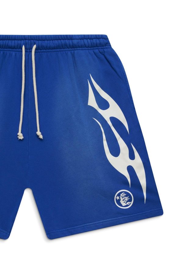 Hellstar Studios Flame Shorts Blue Cheap