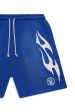 Hellstar Studios Flame Shorts Blue Cheap