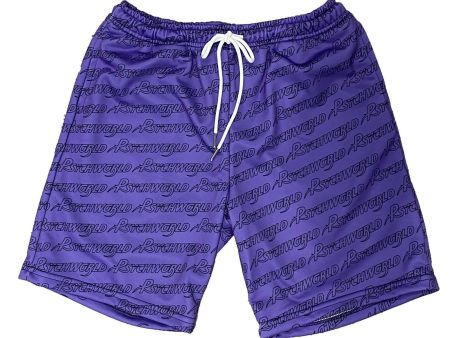 Psychworld Purple Shorts Black Logos For Cheap