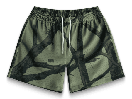 Bravest Studios Tree Camo Shorts Green Cheap