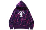 A Bathing Ape BAPE Color Camo College Pullover Hoodie Purple Online