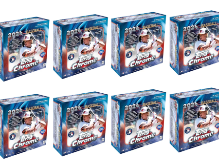 2024 Topps Chrome Update Series Baseball Mega Box 8x Lot Fashion