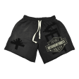 Vertabrae Black Double Emblem Shorts Cheap