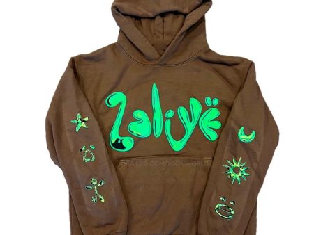 2Alive Yeat Merch Hoodie Brown For Sale