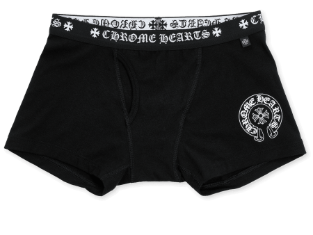 Chrome Hearts Horseshoe Boxer Brief Shorts Black   White Sale