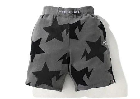 Bape Sta Pattern Wide Fit Sweat Shorts Black Online