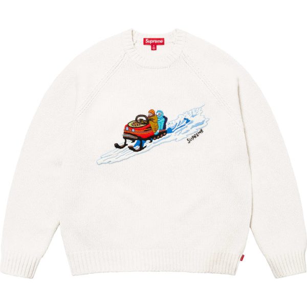 Supreme Snowmobile Sweater White Cheap