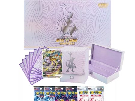 Pokémon TCG: Simplified Chinese Mewtwo VSTAR Battle Set Gift Box Sealed ETB on Sale