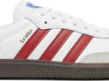 Adidas Samba OG White Scarlet For Cheap