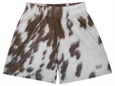 Bravest Studios Cow Print Shorts Brown Online