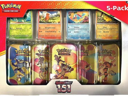 Pokémon TCG: Scarlet & Violet 151 Costco 5 Mini Tin Bundle (Tin Art Mary Vary) Online now