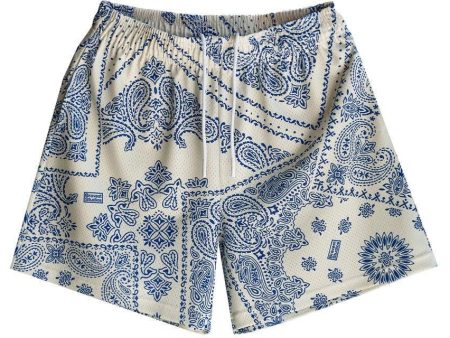 Bravest Studios Porcelain Shorts Cream Blue For Sale